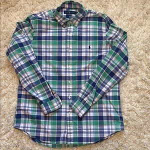 Ralph Lauren Green and Blue Checkered Shirt